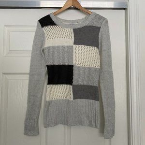 Ci Sono Cable Knit Light Scoop Neck Sweater Med